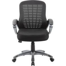 Furniture Boss Office Products B6756-BK 38" Ribbed High Back Task Office Chair