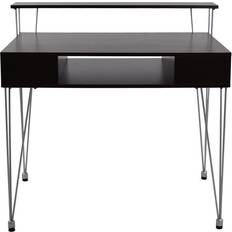 Black desk with hutch Proman CD17022 Marcus Raised Hutch Writing Desk