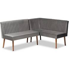 Furniture Baxton Studio 2pc Alvis Settee Bench