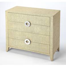 Yellow Chest of Drawers Butler Specialty Company Amelle Cream Raffia Chest of Drawer