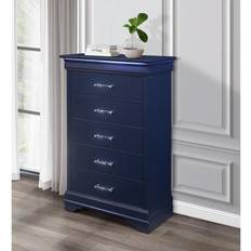 Blue Shelves Global Furniture USA Charlie Chest Book Shelf