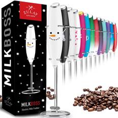 Cheap Milk Frothers Zulay Kitchen Milk Frother With Stand Christmas Edition