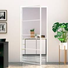 vidaXL 93x201,5 hærdet Skydedør Klart glas (x)