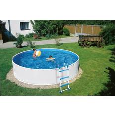 Aufblasbare Pools BWT myPool Splash Stahlwand-Pool, rund, Sandfilter, Stahlrohrleiter, weiß