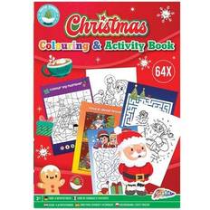 Malebøker Grafix Christmas Coloring and Activity Book A4 Fjernlager, 5-6 dages levering