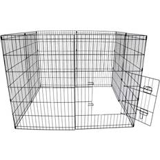 Oypla 91cm Large Folding Pet Dog Rabbit Run Play Pen Cage Enclosure Fence