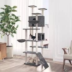 vidaXL grey Cat Tree with Scratching Posts Cat Climber