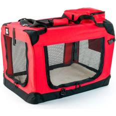 KCT Medium Red Fabric Pet Carrier Travel Transport Bag Cats Dogs