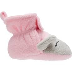 Babies - White Baby Booties Hudson Baby Animal Fleece Lined Booties - Pink Rainbow Unicorn