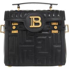 Crossbody Bags Balmain BBuzz 23 Quilted Satchel Black/Gold