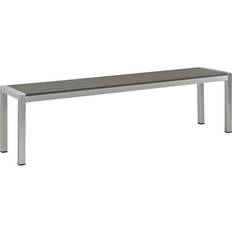 modway Shore Collection EEI-2252-SLV-GRY 67" Garden Bench