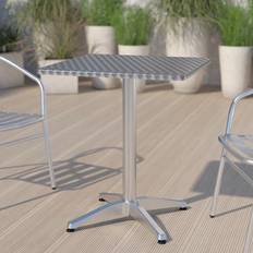 Gray Outdoor Dining Tables Flash Furniture TLH-053-1-GG 23.5'' Square