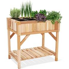 Raised herb garden planter Jumbl Raised Garden Bed, Herb Planter Fresh Flower & More, Red/Coppr