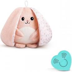 Blanc Protections auditives myHummy Lapin aide au sommeil rose Peluche avec bruits blancs Attache-tétine Endormissement bébé Premium Rose