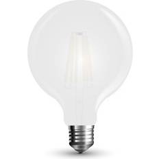 V-TAC 7W LED globlampa Filament, Ø12,5 cm, mattteret glas, E27 Dimbar Inte dimbar, Kulör Varm