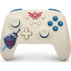 Manettes de jeu PowerA Manette Sans Fil Sworn Protector-Accessoire-SWITCH Blanc