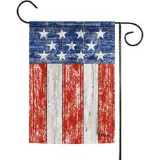 Gray Screenings Toland Garden Rustic Patriotic Patriotic Fall Flag Double Sided 12x18