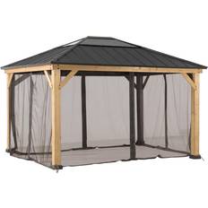 Gazebo with mosquito netting Sunjoy Universal Mosquito Netting for