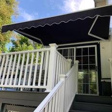 Window Awnings Aleko Retractable 10 Patio Canopy Awning