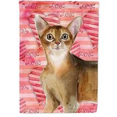 Pink Trellises Caroline's Treasures CK3042GF Abyssinian Cat Love Flag Garden