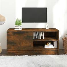 vidaXL 80x35x36,5 konstrueret træ røget TV-bord