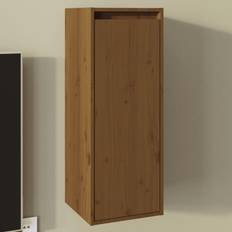 Brown Wall Cabinets vidaXL Solid Wood Pine 30 x 30 x 80 cm Wall Cabinet
