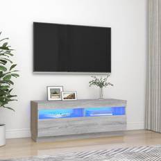 Gris Muebles de TV vidaXL Con Luces LED Gris Sonoma 100x35x40 cm Mueble de TV