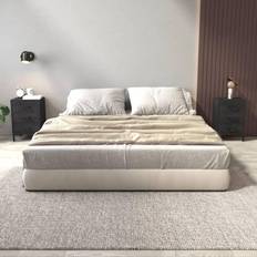 vidaXL Mesitas 2 Uds Madera Maciza De Pino Negro 40x30x55 cm Mesita de noche