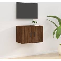 Tv 57 vidaXL Wall Mounted Cabinet Brown Oak 57 x 34.5 x 40 cm TV Bench