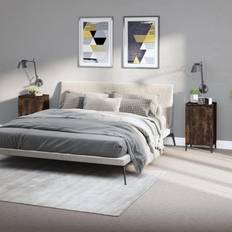 vidaXL Comodini 2 pz Rovere Fumo 40x35x70 cm In Legno Multistrato Comodino 35x40cm