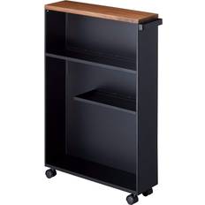 Yamazaki Home Badregal Tower Mit Rollen Schwarz