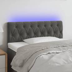 vidaXL Con Led De Terciopelo Gris Oscuro 90x7x78/88 cm Cabecero