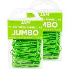 Green Paper Clips & Magnets Jam Paper Colored Jumbo Clips Large 2 21830627A