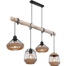 Globo Lighting Light Wood 120cm H x 21cm W x 105cm D Pendant Lamp