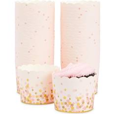 Sparkle and Bash 50 Pack Polka Dot Liners Wrappers Muffin Case