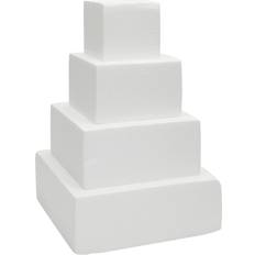 White Cake Tins Bright Creations Square Foam Dummy Wedding Display Cake Pan