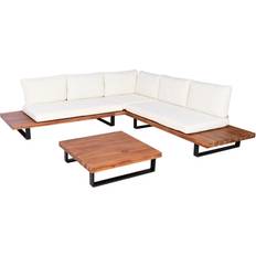 Braun Lounge-Sets MCW, Gartenlounge, H54 Lounge-Set