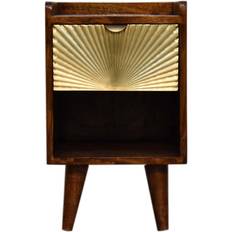 Or Tables de chevet Mini Manila Gold 1-Drawer Bedside Table de chevet