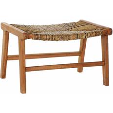 Natural Settee Benches Dkd Home Decor 65 Natural Settee Bench