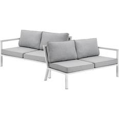 Brafab Belfort 2-Personsers Hvid med Grå Hynde 146 x 88 cm Modulsofa