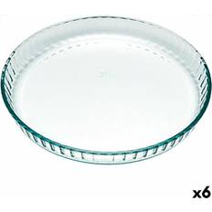 Utensilios de repostería Pyrex Molde Para Tartas Classic Vidrio Transparente 25 x 25 x 4 cm 6 Unidades Bandejade Horno