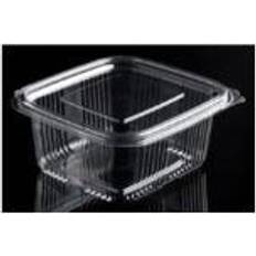 Festartikler Plastbæger Firkantet m/hængslet låg 500 ml. 90x105x55 mm. 100 stk