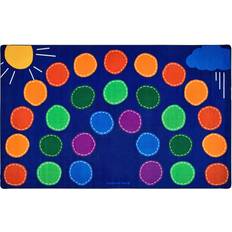 Carpets for Kids Rectangle Premium Rainbow Kid's Seating Rug 90x144"