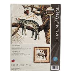 Dimensions cross stitch Dimensions Cross Stitch Kit 11 x 11 Too Pooped