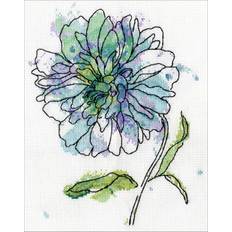 Yarn & Needlework Supplies Design Works Counted Cross Stitch Kit 5"X7"-Blue Floral 14 Count