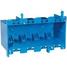 Blue Switches Carlon Rectangle PVC 7.57 in. Electrical Box Blue 4 gang