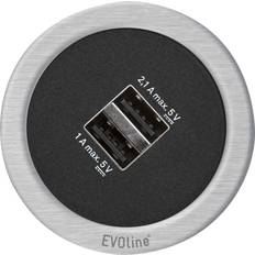 Evoline one Evoline ONE 2 X USB SILVER ➞ På lager klar til