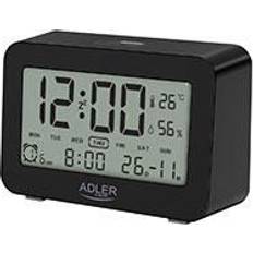 Vækkeur m/Hygrometer Sort