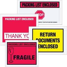 Envelopes & Mailing Supplies Tape Logic Value Collection Packing Slip Envelope: Documents Enclosed, 1,000 Pc Red Part #PL438