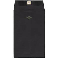 Jam Paper 6 x 9 Clasp Envelopes Black 100/Pack